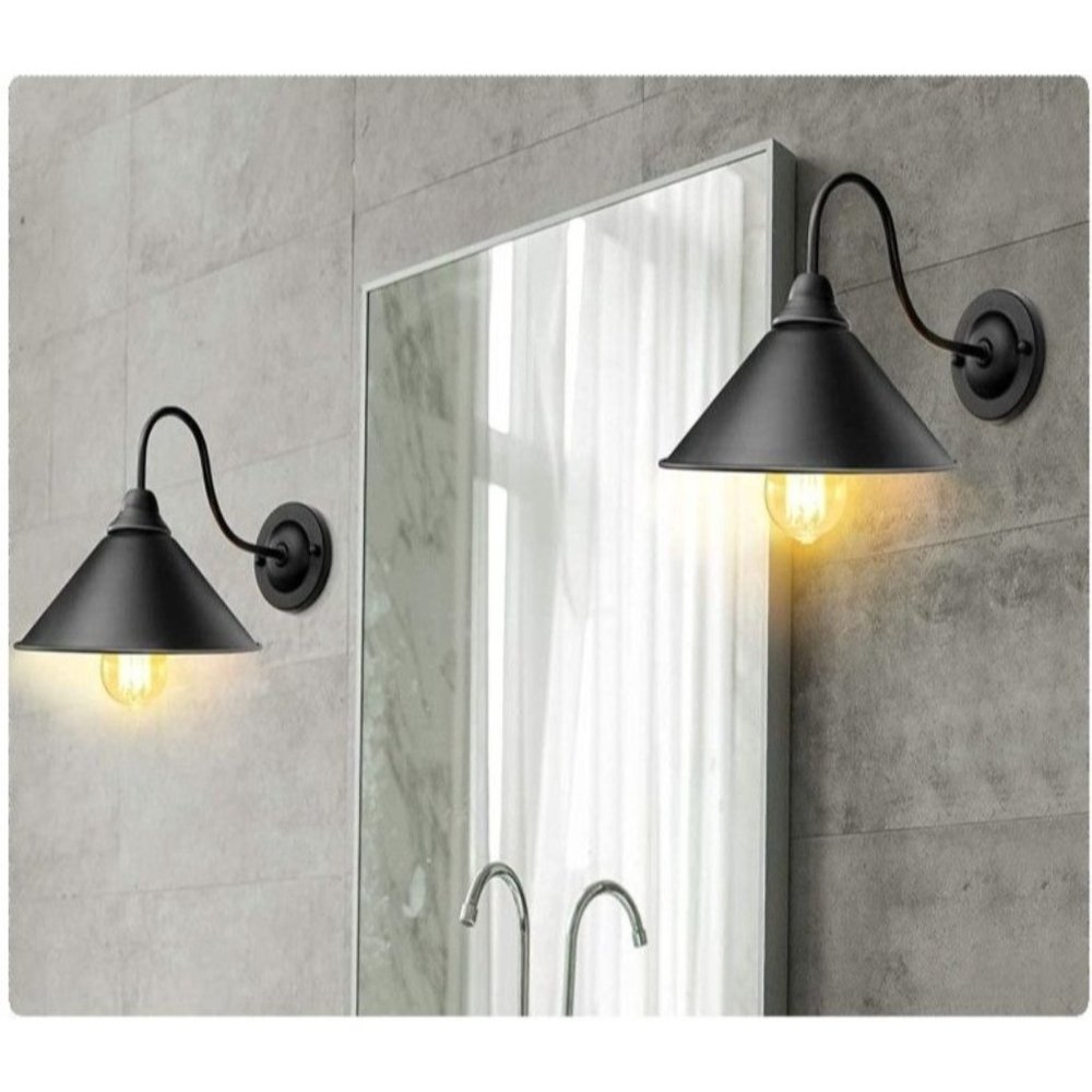 Black Wall Sconce Lighting Two Pack Black Farmhouse Gooseneck Light Fixture